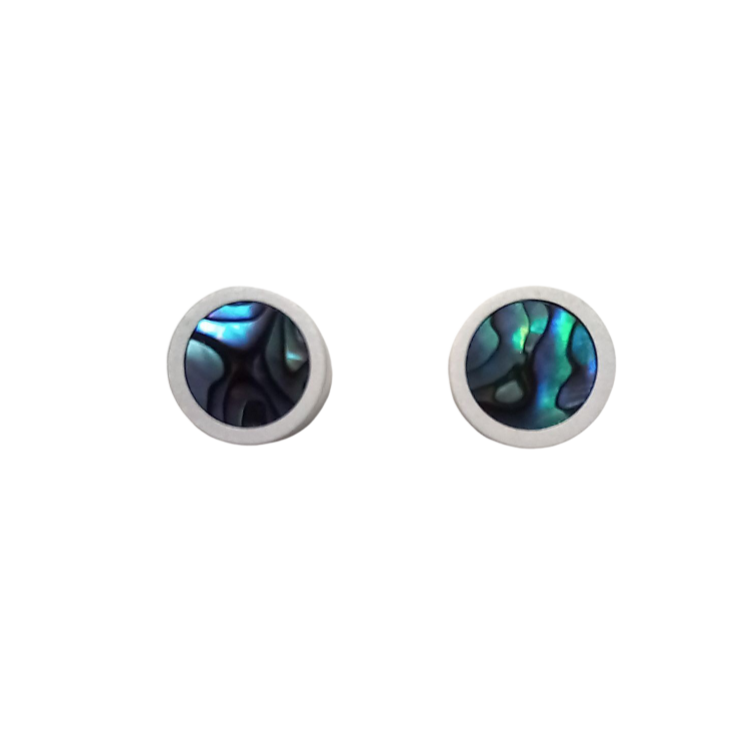 Paua shell stud earrings