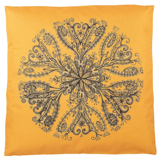 Flower of Life Gold Hemp Cushion
