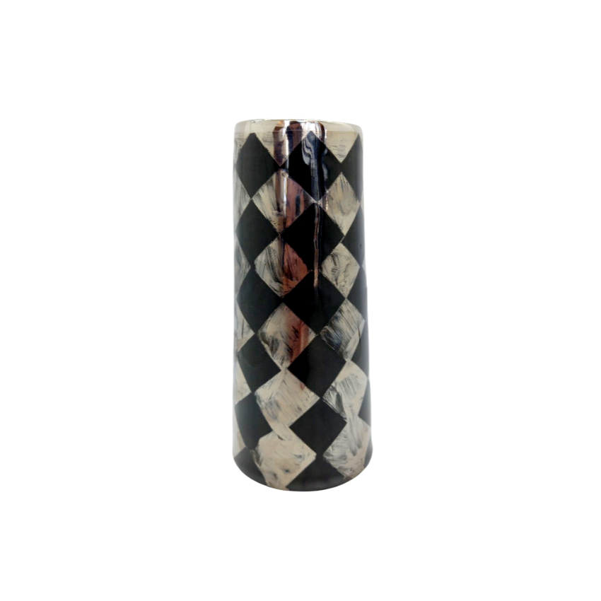 Conical chequered Vase