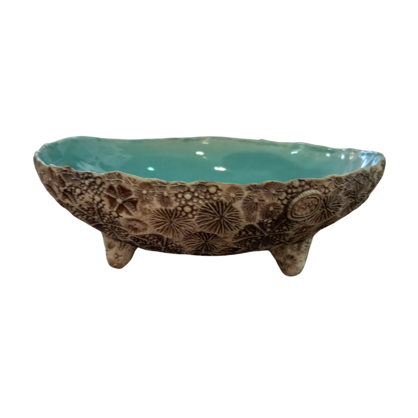 Green Coral Reef Large Shallow Bowl